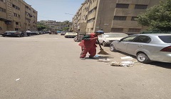 متابعة اعمال النظافة بنطاق الحي 