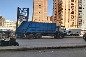 رفع المخلفات ونظافة نزلة كوبرى التوفيقية