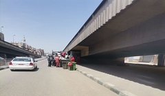  متابعة اعمال النظافة ورفع مخلفات القمامة بنطاق الحى 