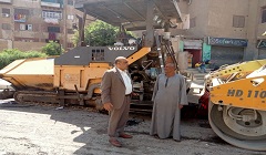 اعمال رفع كفاءة وتطوير ورصف بشارع المرور