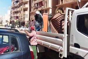 حملة لرفع الإشغالات والتعديات من الشوارع والطرق والميادين العامة بالحي