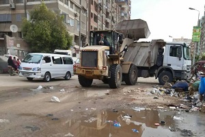 حملة لرفع القمامة بمحيط كوبرى التوفيقية