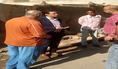 متابعة أعمال تطوير وتغير شبكات الإنارة بنطاق الحي 