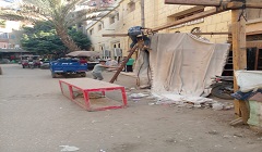 حملة لرفع الاشغالات المخالفة التي تعوق حركة المرور بالحي