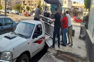 حملة  لرفع الاشغالات بمساكن ضباط الصف