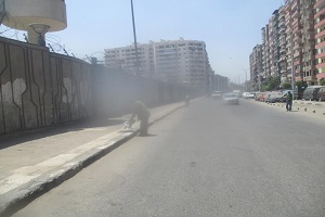 متابعة اعمال النظافة بالحي 