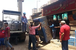 حملة لرفع الاشغالات بالمرج الجديدة والمرج الغربية