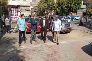 متابعة أعمال التطوير الجارية بالحي  