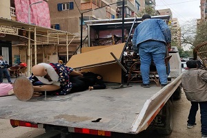 حملة لرفع الباعة الجائلين من ميدان الحلمية