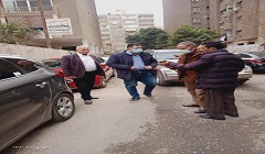 متابعة سير العمل وتفقد حالة النظافة بشوارع الحي  