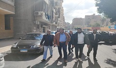 متابعة أعمال الرصف والتطوير الجارية ببعض شوارع الحى 
