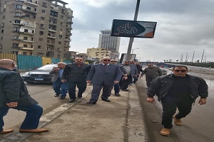 متابعة رفع مياه الأمطار
