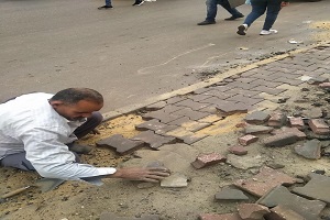 تركيب بلاط انترلوك بسوق باب اللوق