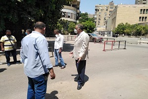 تفقد السيد رئيس الحي لأعمال النظافة