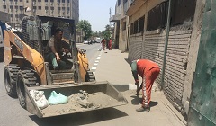 متابعة اعمال النظافة بنطاق الحي 