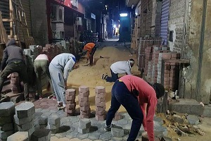 تبليط منطقة بيبرس ومتفرعاتها