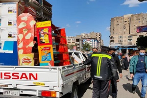 حملة لرفع الاشغالات من بعض المناطق بالحي