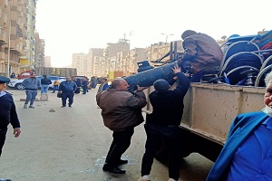 حملة مكبرة لرفع الاشغالات بشارع التروللى