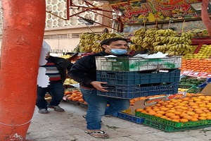 حملة لرفع الإشغالات بشارع حمدي بالظاهر