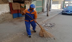 رفع كفاءة النظافة بمنطقة الصعيد 840 خلف مدرسة السيدة نفيسة