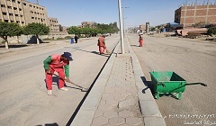 حملة نظافة بشوارع الحي