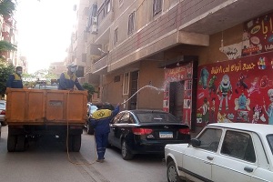 حملات تطهير وتعقيم بعض شوارع حي المعصره