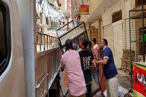 حملة لرفع الإشغالات  بمساكن  اهالينا ١ و ٢  