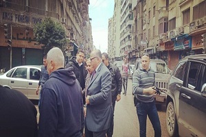 تفقد المحافظ أعمال رفع مياه الأمطار