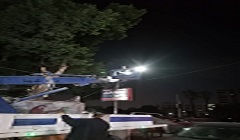  متابعة رفع كفاءة مستوى الإنارة بالحي