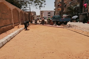 تركيب بلاط سداسي بشارع السوق