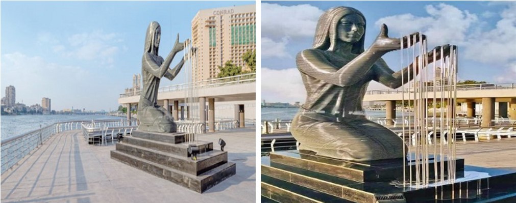 Ahl Misr Walkway Statue reflects history and modernity