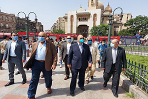 جولة تفقدية لمحافظ القاهرة في ميداني التحرير ورمسيس