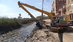 متابعة اعمال تطهير ترعة الجبل