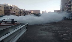 تكثيف حملات رش الناموس والحشرات الضارة بالحي