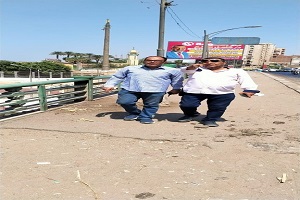 متابعة  بدء العمل فى مطلع ومنزل كوبري شبرا 