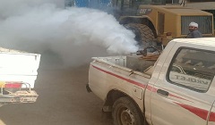 مكافحة الحشرات بسيارة رش المبيدات بنطاق الحي  