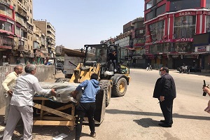 أعمال نظافة ورفع إشغالات بالحي