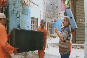 إزالة محل مخالف بعلوة كوم الشيخ سلامة