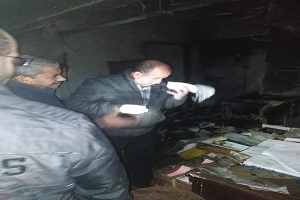 إطفاء حريق في مطبعه بشارع سنان 