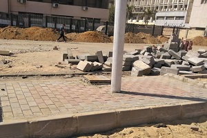 أعمال رفع كفاءة وتوسعة وتطوير لشارع مصطفي ابو زهر