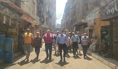 تفقد أعمال الترميم بشارع نصر حارش بنطاق الحي  