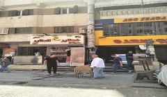 القضاء على الاشغالات بنطاق الحي