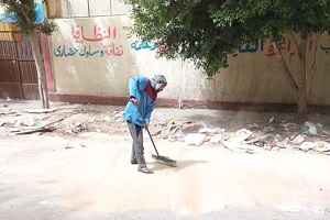 رفع المخلفات بشارع الشيخ ابو النور بحي مصر الجديدة
