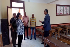 إزالة الاشغالات من امام المدارس 