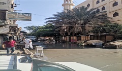 متابعة إصلاح كسر ماسورة مياة بنطاق الحي 