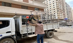 حملة لرفع وإزالة جميع إشغالات الباعة الجائلين بمنطقة أبو رجيلة