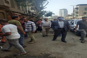 مرور رئيس الحي لمتابعة رفع الإشغالات