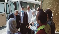 متابعة قافلة طبية من وزارة الصحة ضمن مبادرة حياة كريمة 