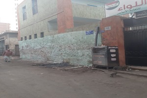 رفع الإشغالات من أمام مدرسة أمير اللواء