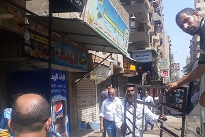 حملة لرفع الاشغالات بشارع المشروع وشارع غرب السكة